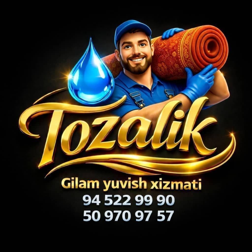 Tozalik gilam yuvish xizmati bor dastafkasi ichida