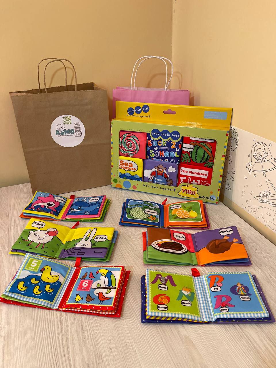 Kichkintoylar uchun soft booklar — 6 xil mavzuda
