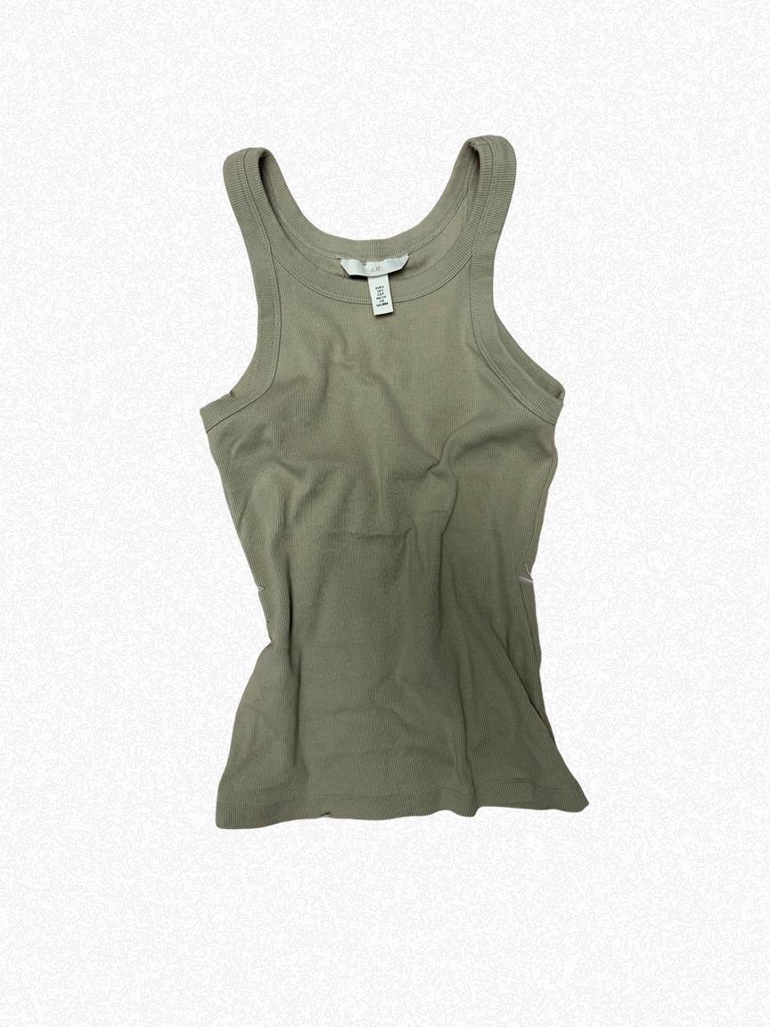 H&M olivkovaya mayka — 95% paxta, S