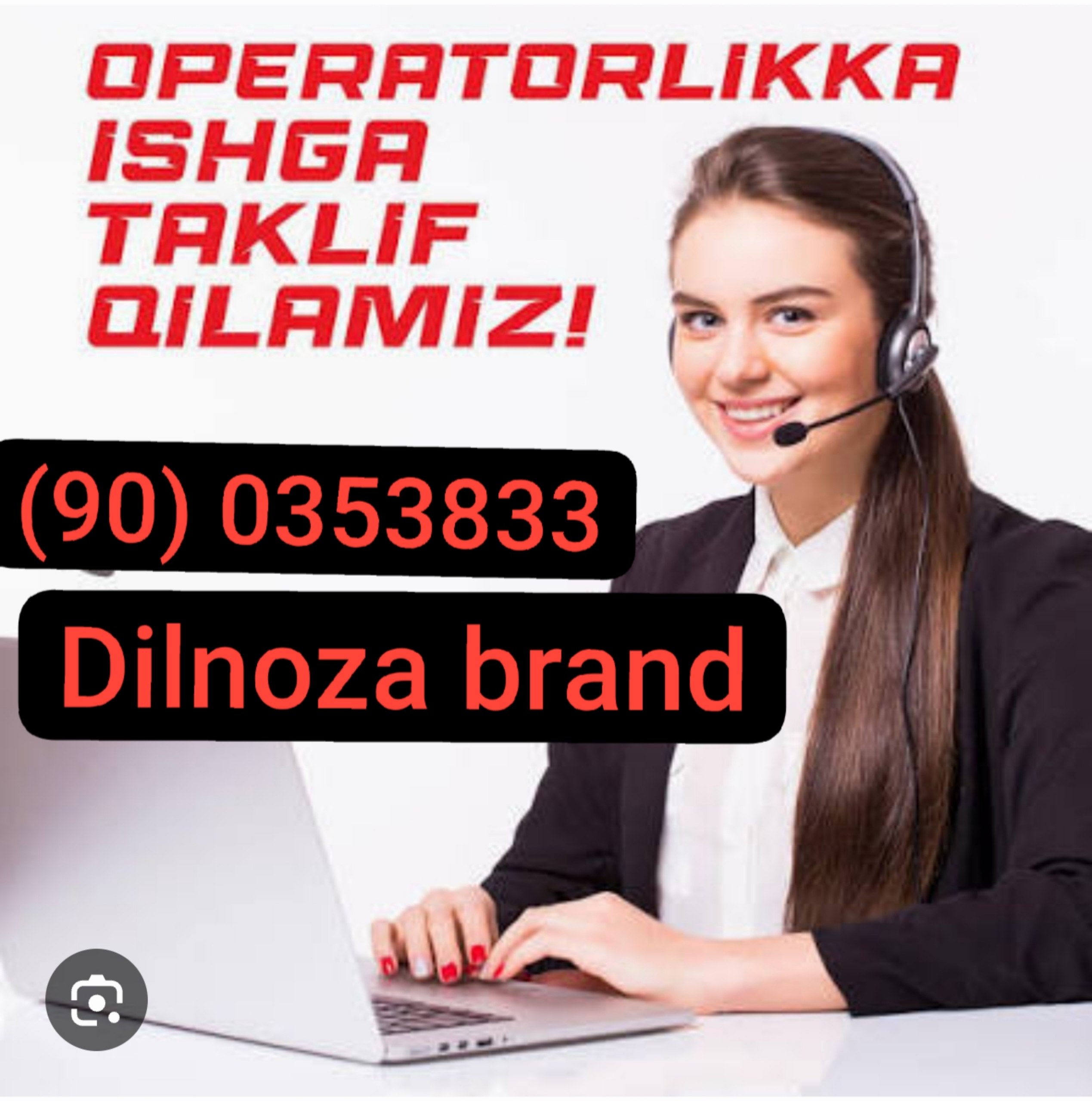 Ayollar kiyim dokoni uchun sotuvchi ishga olamiz
