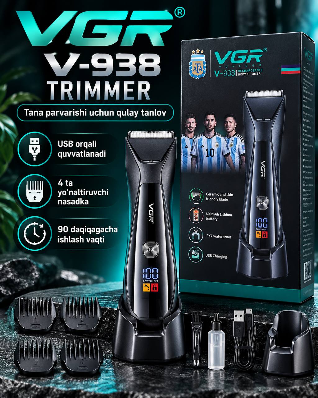 VGR V-938 — zamonaviy trimmer