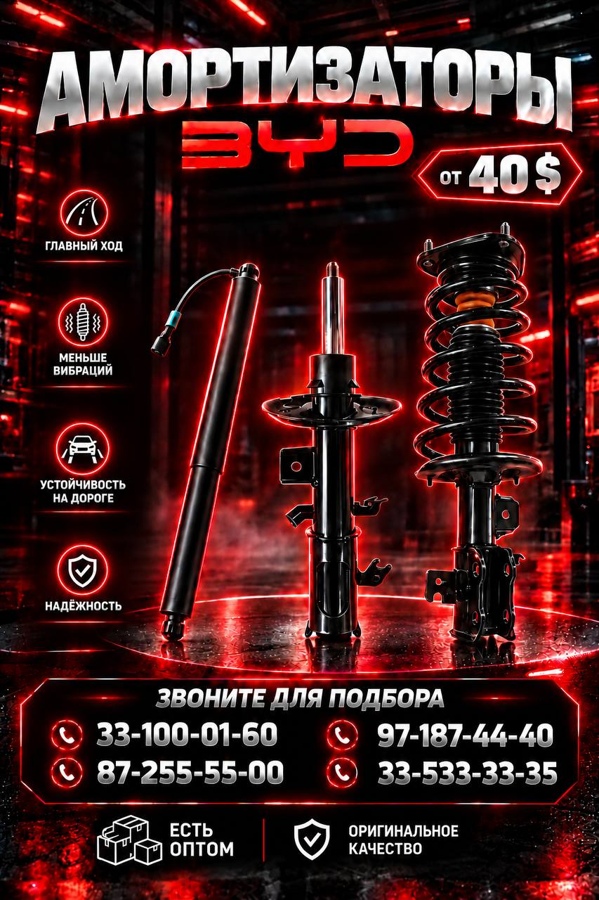 Амортизатор задний левый L BYD Song Plus/Champion