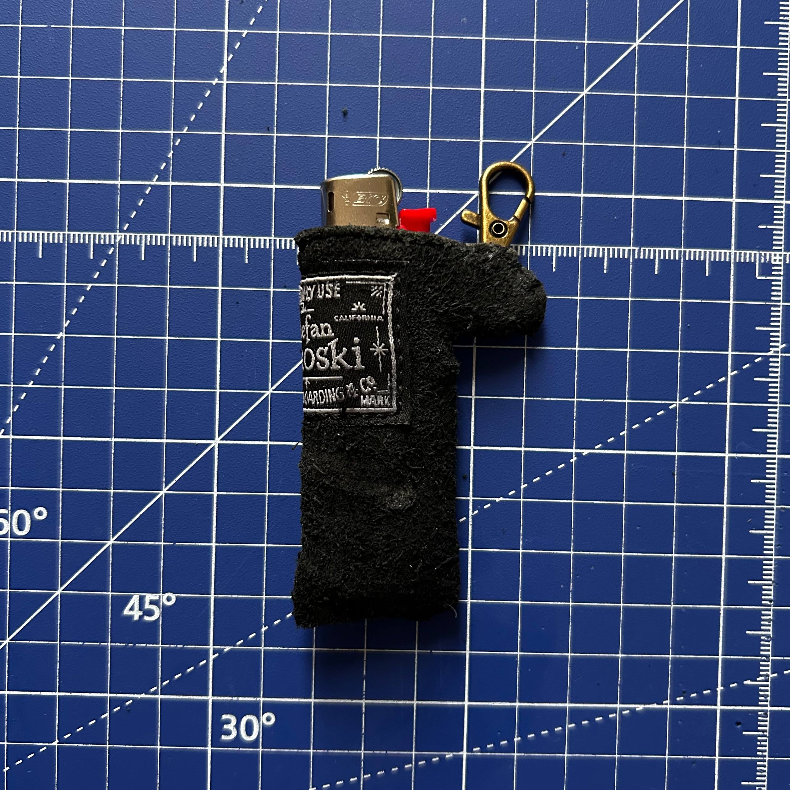 Custom Suede Lighter Case with Carabiner for BIC Maxi