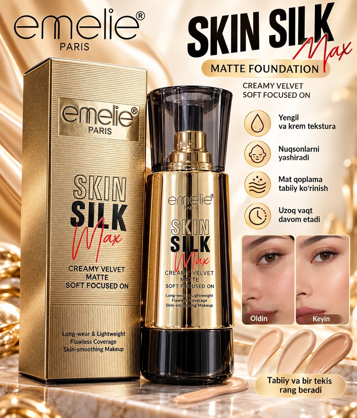 Emelie Paris Skin Silk Max tonal krem