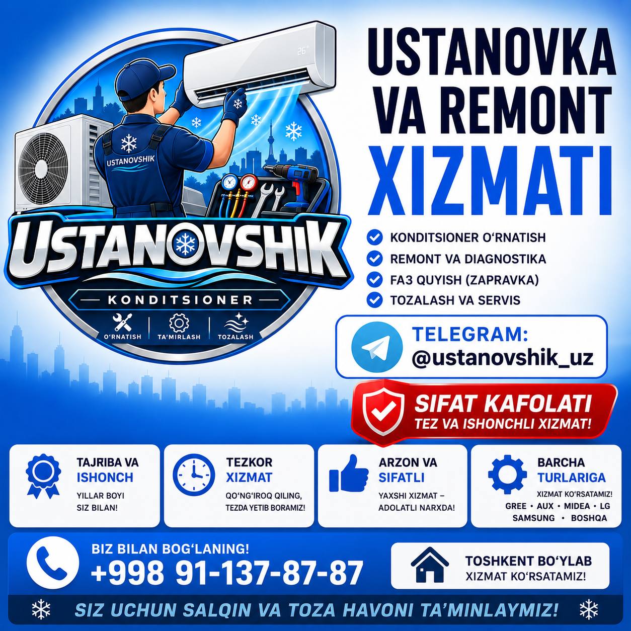 Diagnostika va boshqa xizmatlar