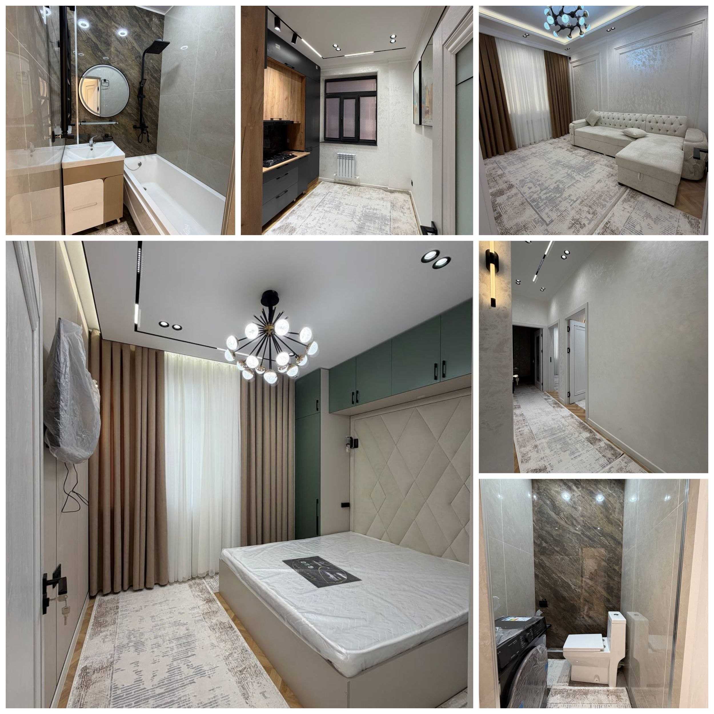 2 xonali yangi kvartira — 43m², mebellar bilan