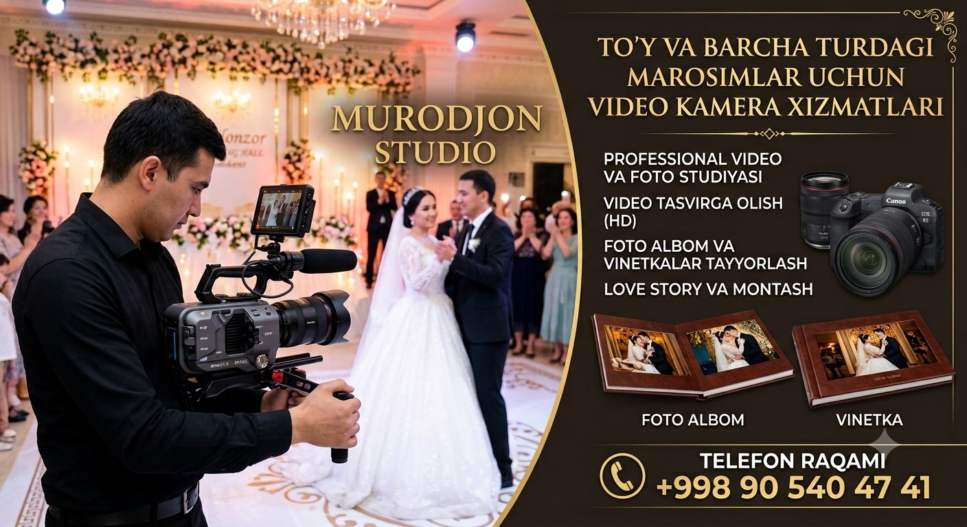 "MURODJON STUDIO" sizga o'zining professional