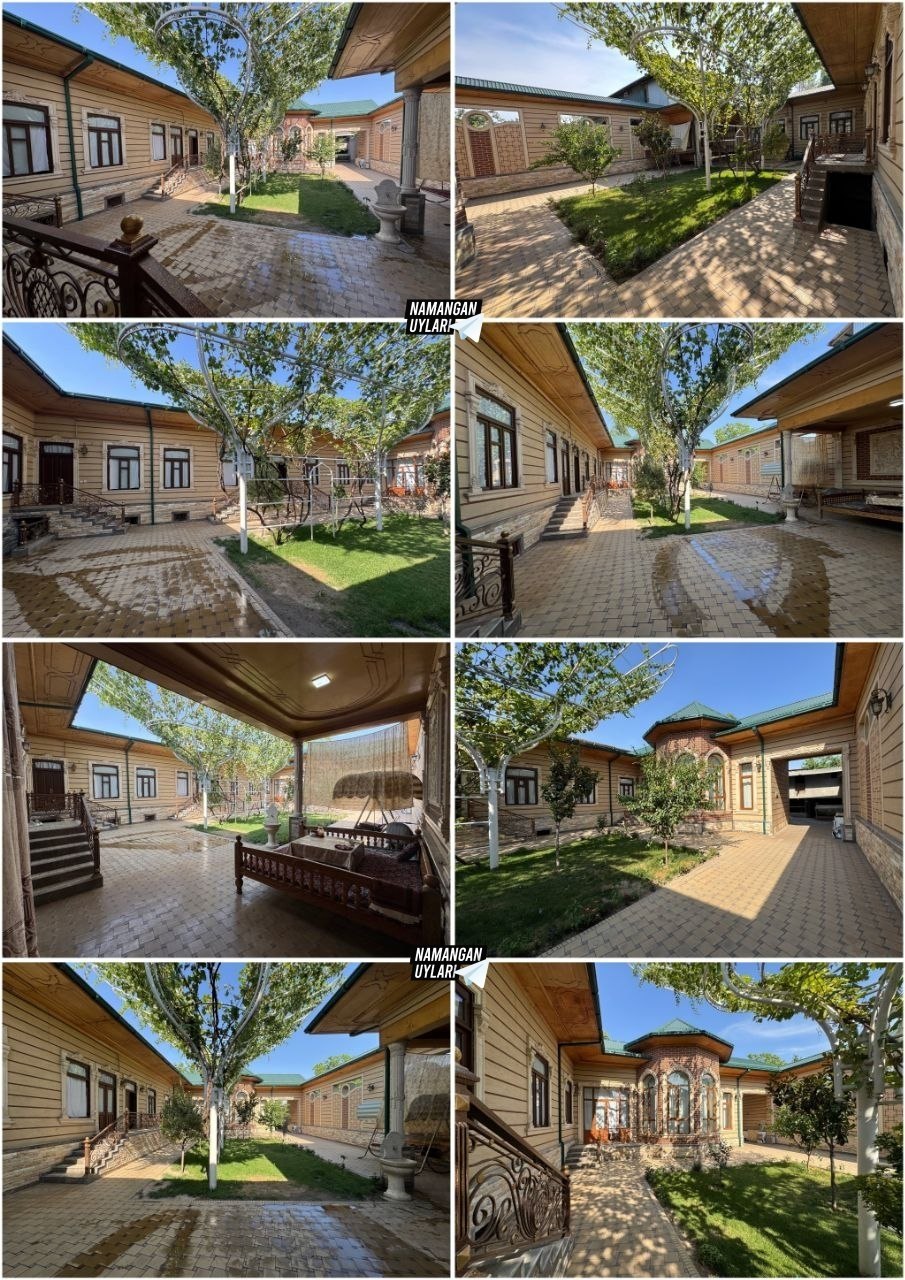 6 sotihli hovli — 8 xona, barcha qulayliklar