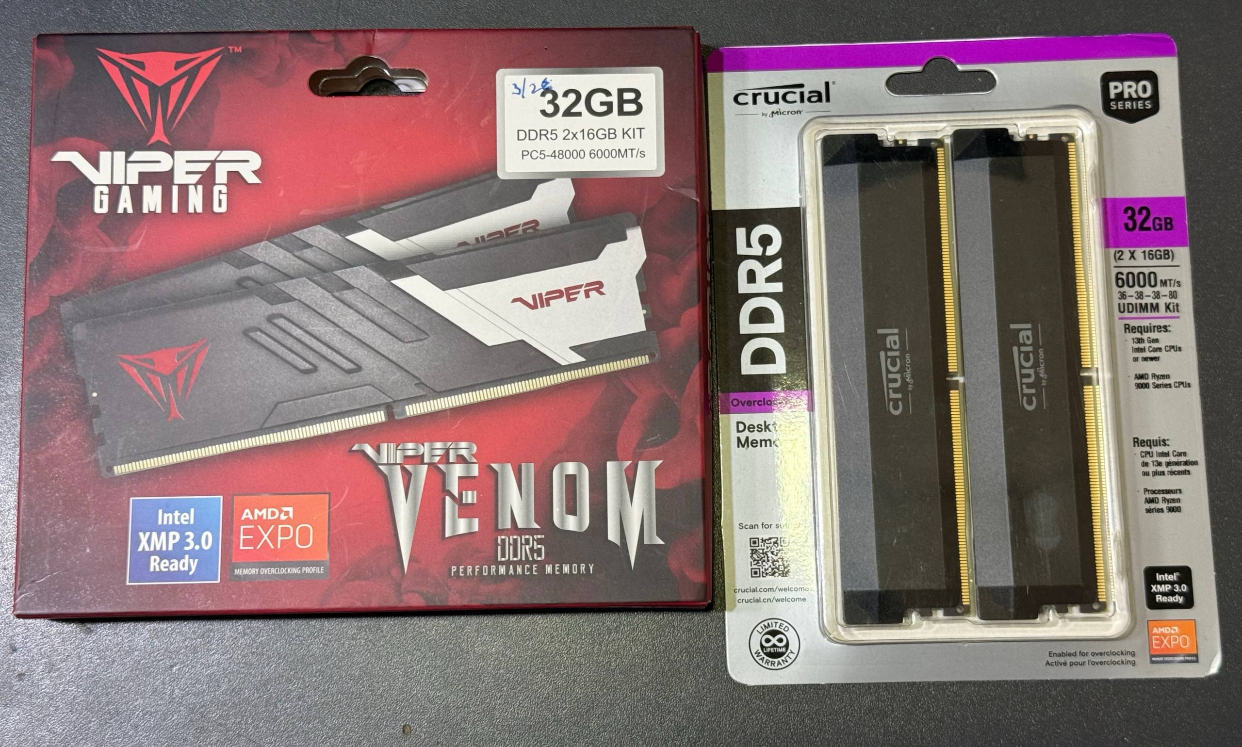 VIPER VENUM 32GB DDR5 — yangi ochilmagan
