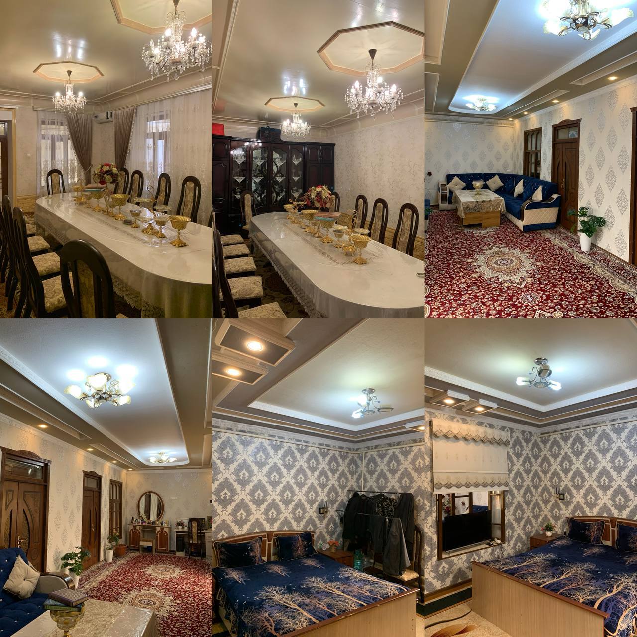 6 sotihli hovli — 7 xona, ideal holat