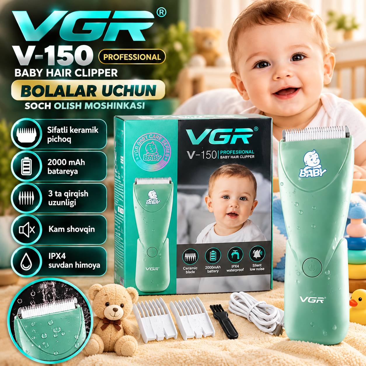 VGR V-150 — bolajonlar uchun soch olgich