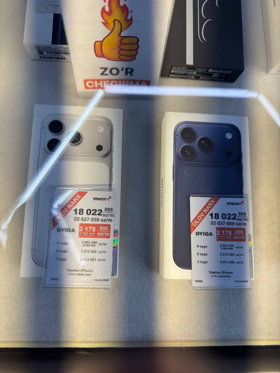 Iphone 17 pro 2 xil rangidan keldi