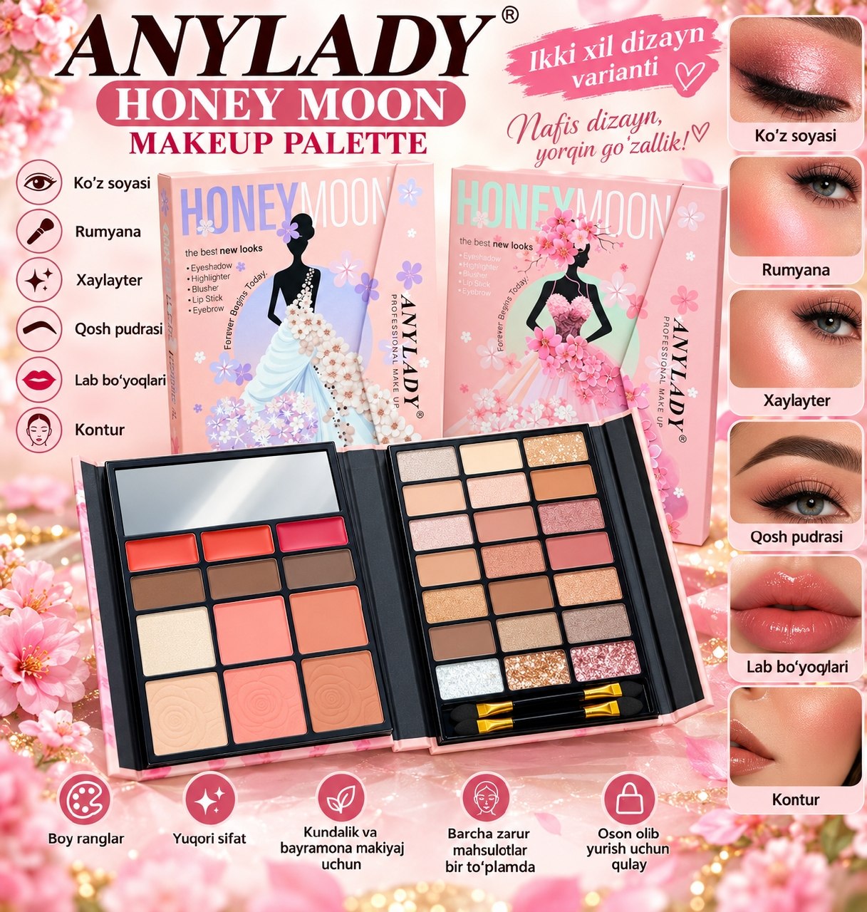 ANYLADY HONEY MOON — makiyaj to'plami