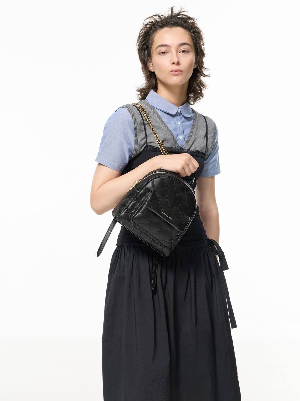 Charles & Keith Alva Quilted Backpack — stilni ruxsat