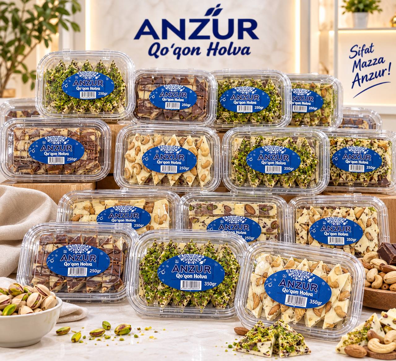 Anzur Qo‘qon halvasi — 250 gr va 350 gr