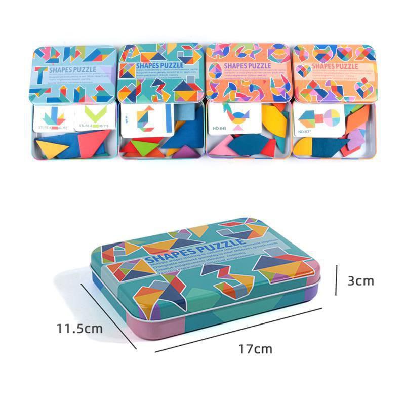 Logik tangram — 2 tomonlama kartalar bilan