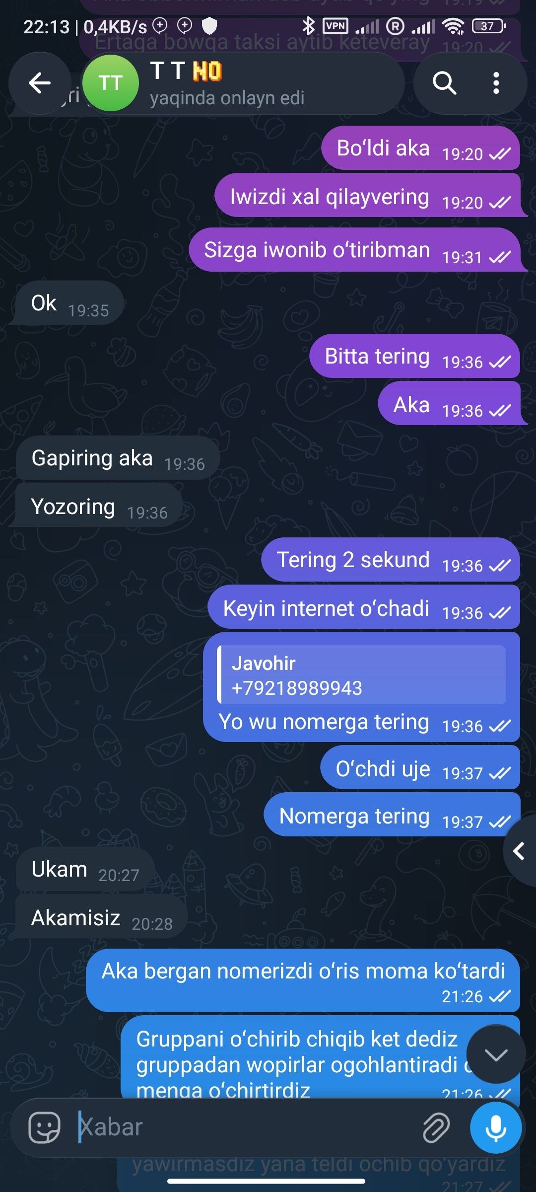 Iwonmelar pul tawemelar wopirlarga kartasiga borib