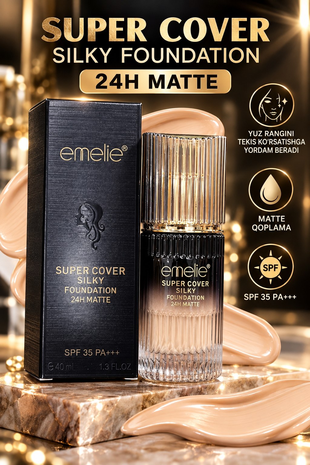 Emelie Super Cover Silky Foundation