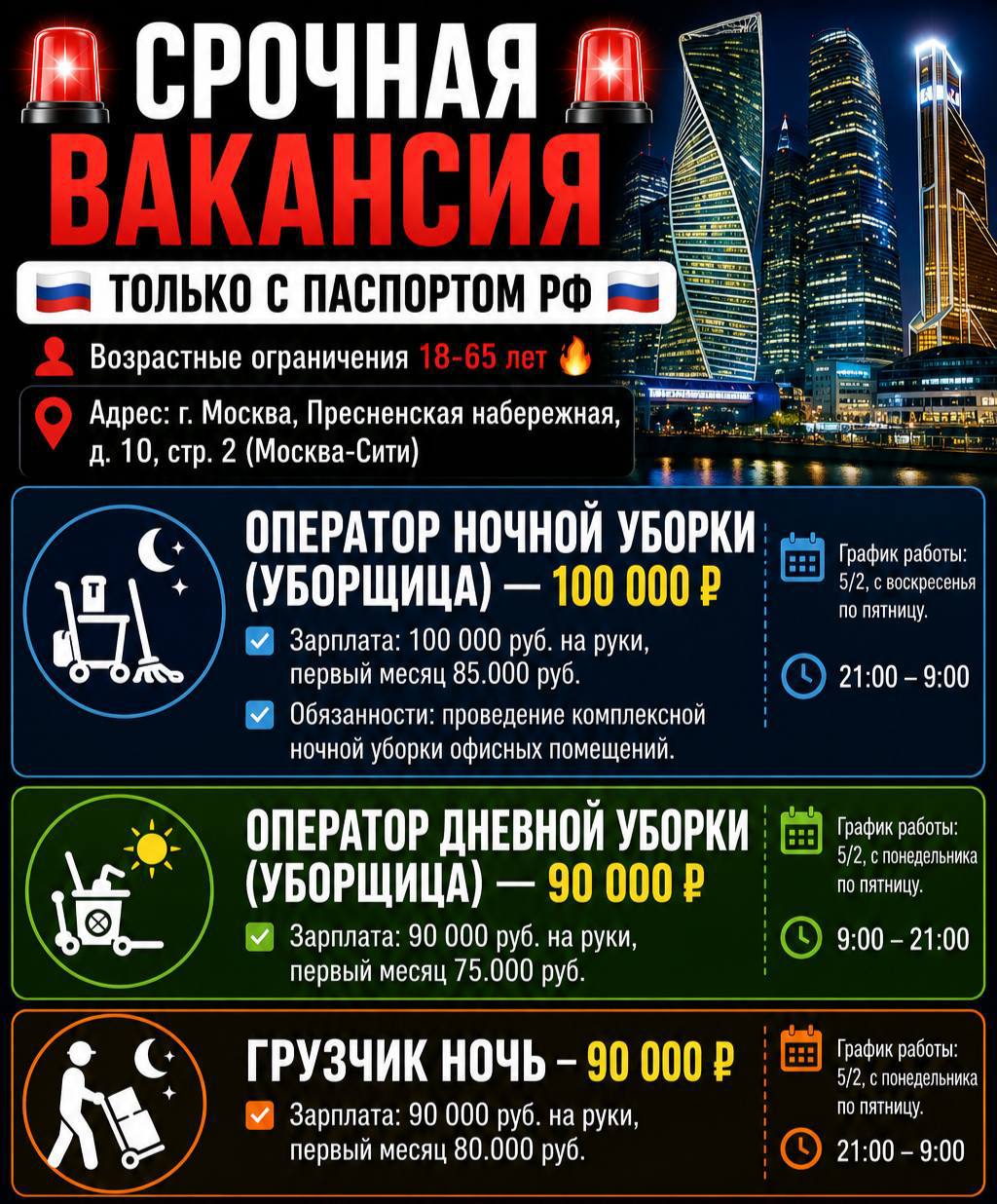 Возрастные ограничения 18-65 лет