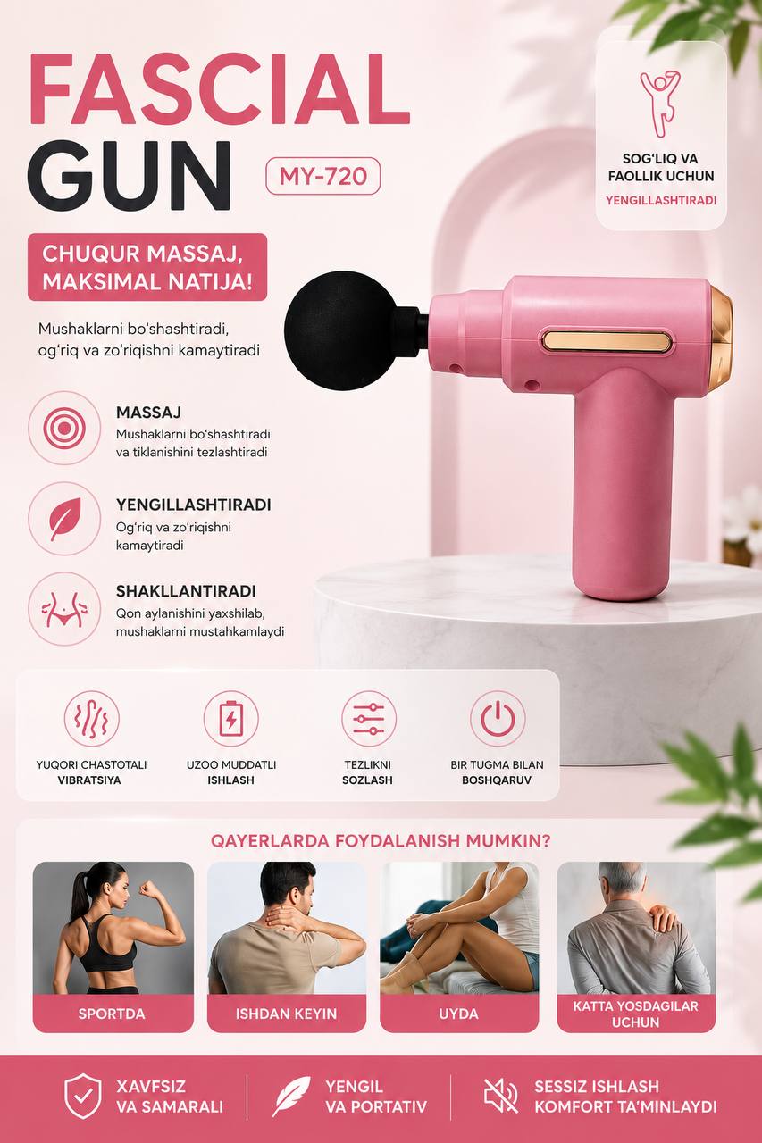Fascial gun MY-720 — chuqur massaj