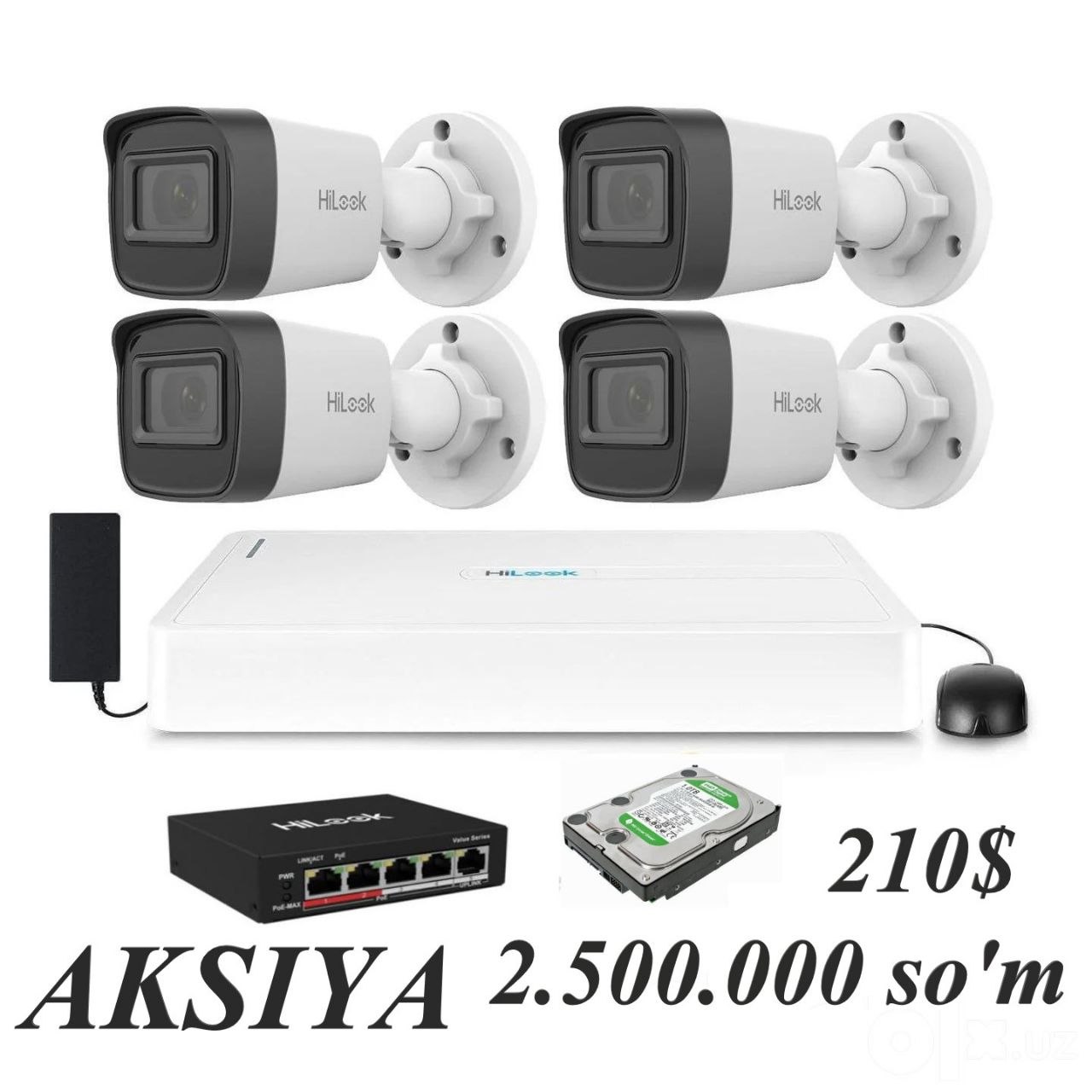 AKSIYA 4 TA KAMERA — ATIGI 2 500 000 SO‘M