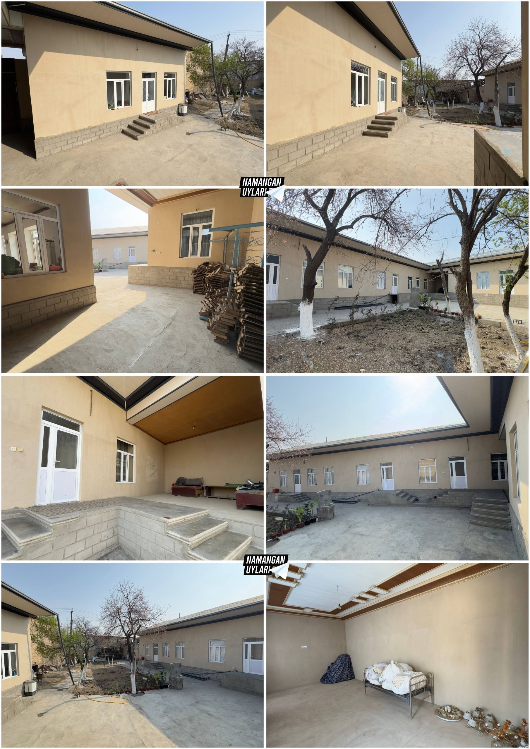 7 xonali hovli — gaz, suv, svet, kanalizatsiya