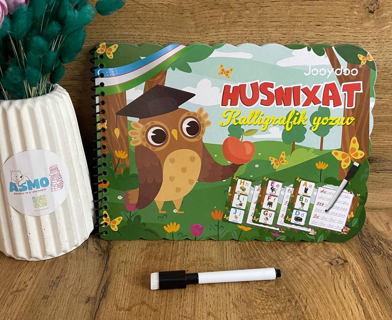 Bolajonlar uchun husnixat daftari — ko'p martalik