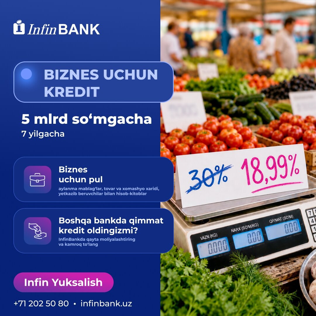 Batafsil ma'lumot ofislarda bank saytida va raqami