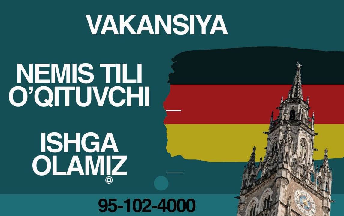 Nemis tili o'qituvchisi ishga taklif