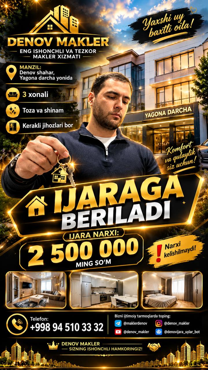 3 xonali kvartira