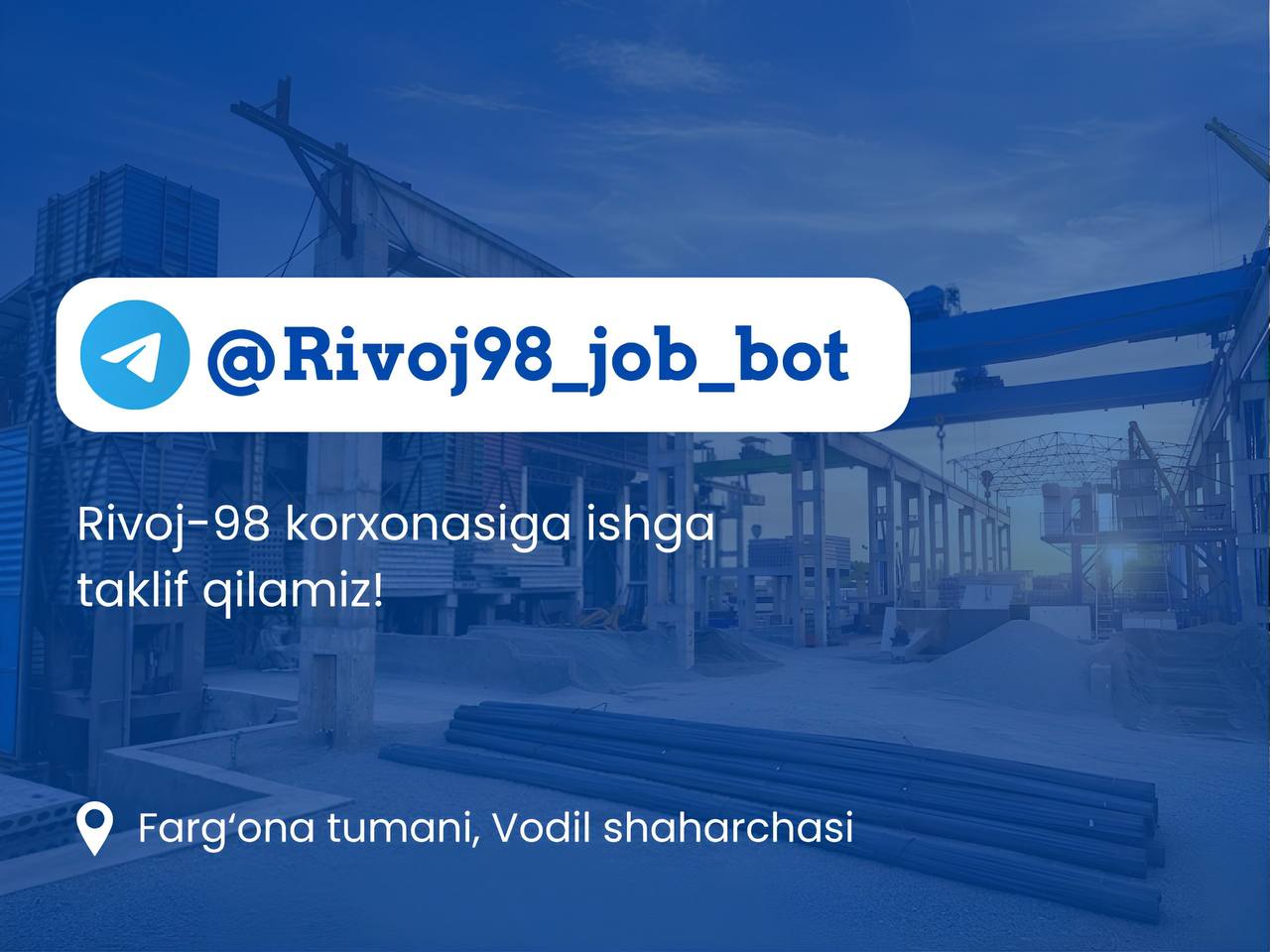 Rivoj-98 xususiy korxonasi quyidagi yo'nalishlarda