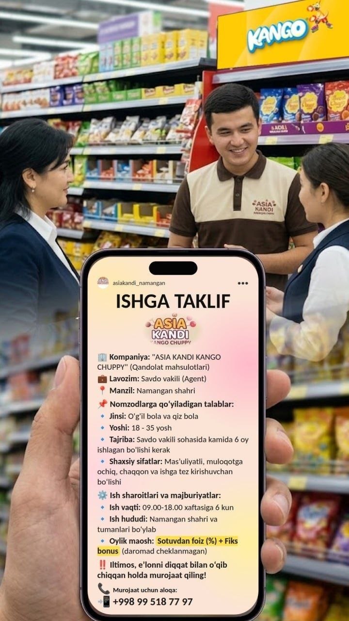 VAKANSIYA – SAVDO VAKILI AGENT