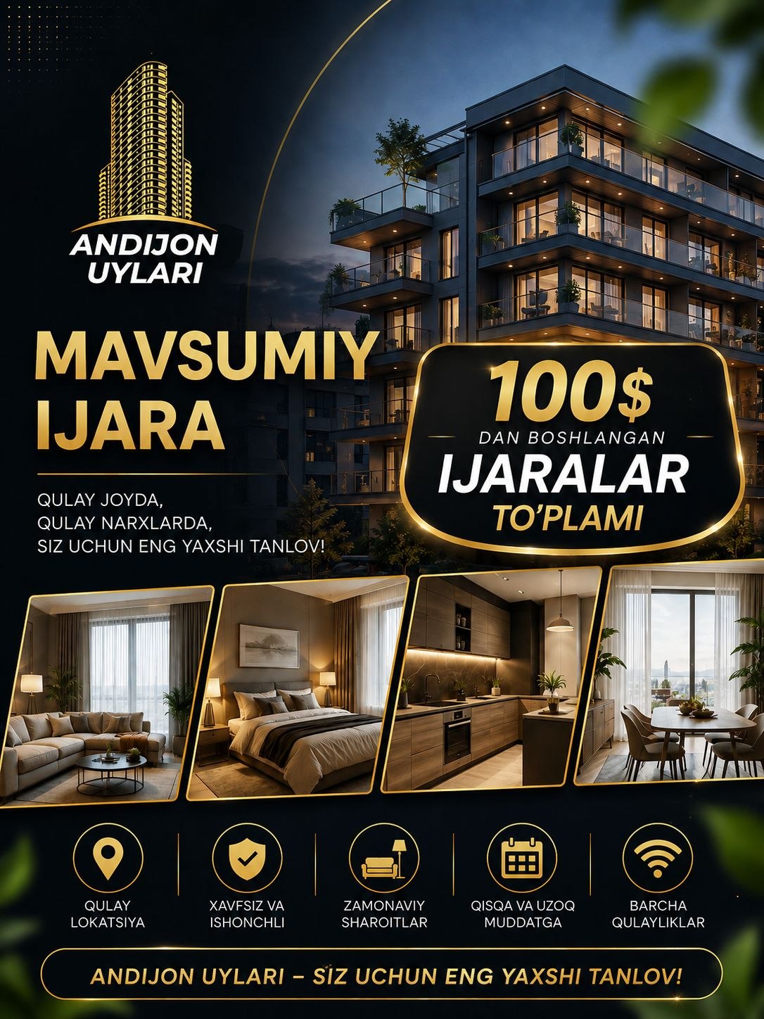 Квартира ва Ҳовли ижаралари