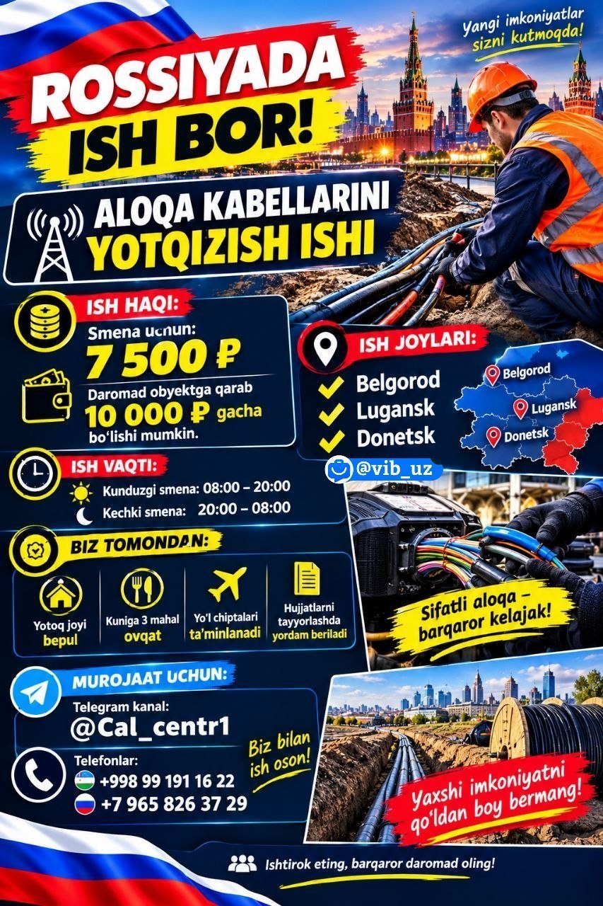 ROSSIYADA ISH BOR