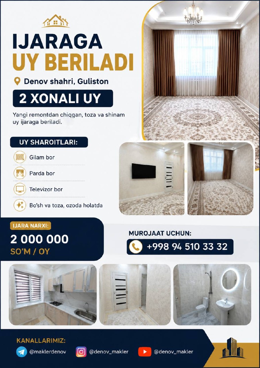 2 xonali kvartira