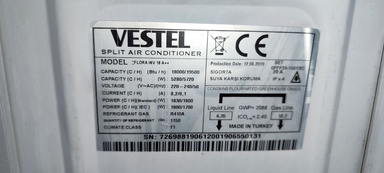 Vestel 18 tali inverter — yaxshi holat