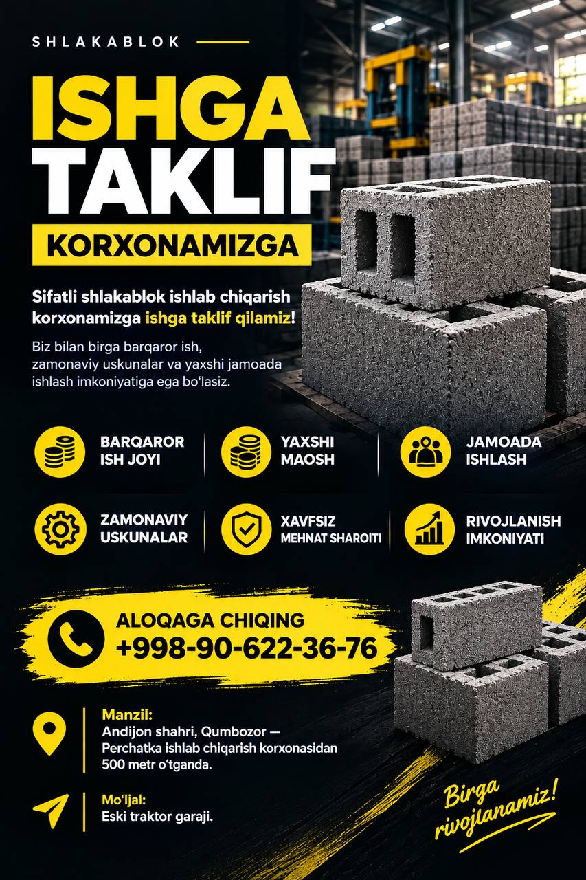 ISHGA TAKLIF QILAMIZ