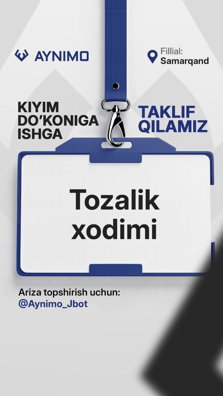 AYNIMO erkaklar kiyim do‘konlari tarmog‘i Samarqand