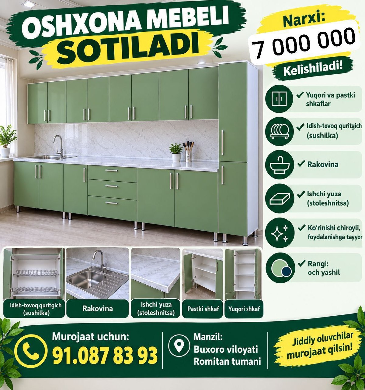 OSHXONA MEBELI