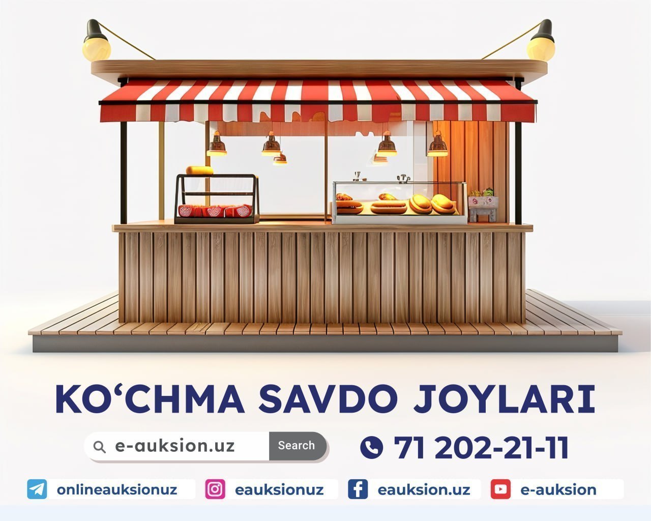 Ko'chma savdo joylari "E-auksion" elektron savdo