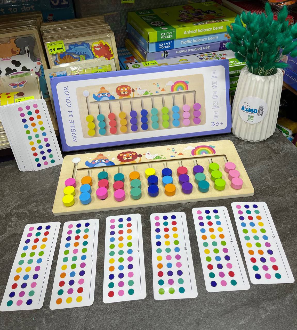 Montessori o'yinchoq — 12 ta rangli