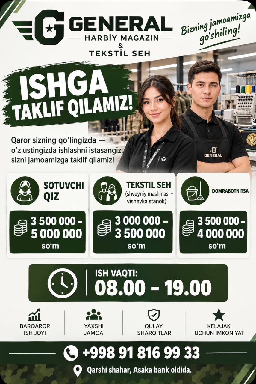 ISHGA TAKLIF QILAMIZ