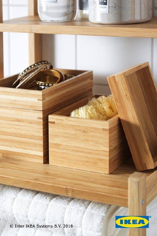 Ящики для хранения IKEA DRAGAN (бамбук) — 2 шт