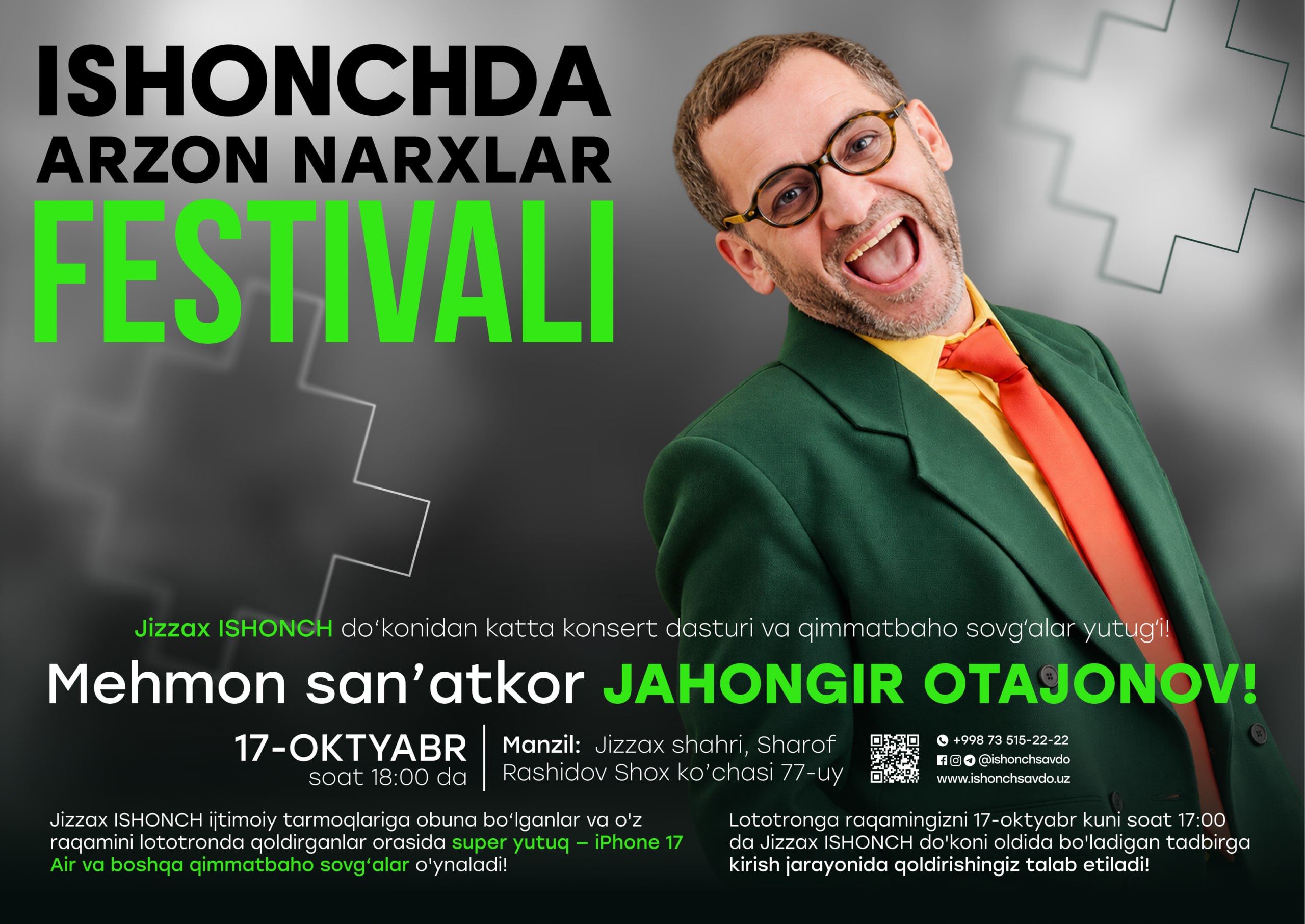 Jizzaxliklar sizlarni katta konsert va narxlar