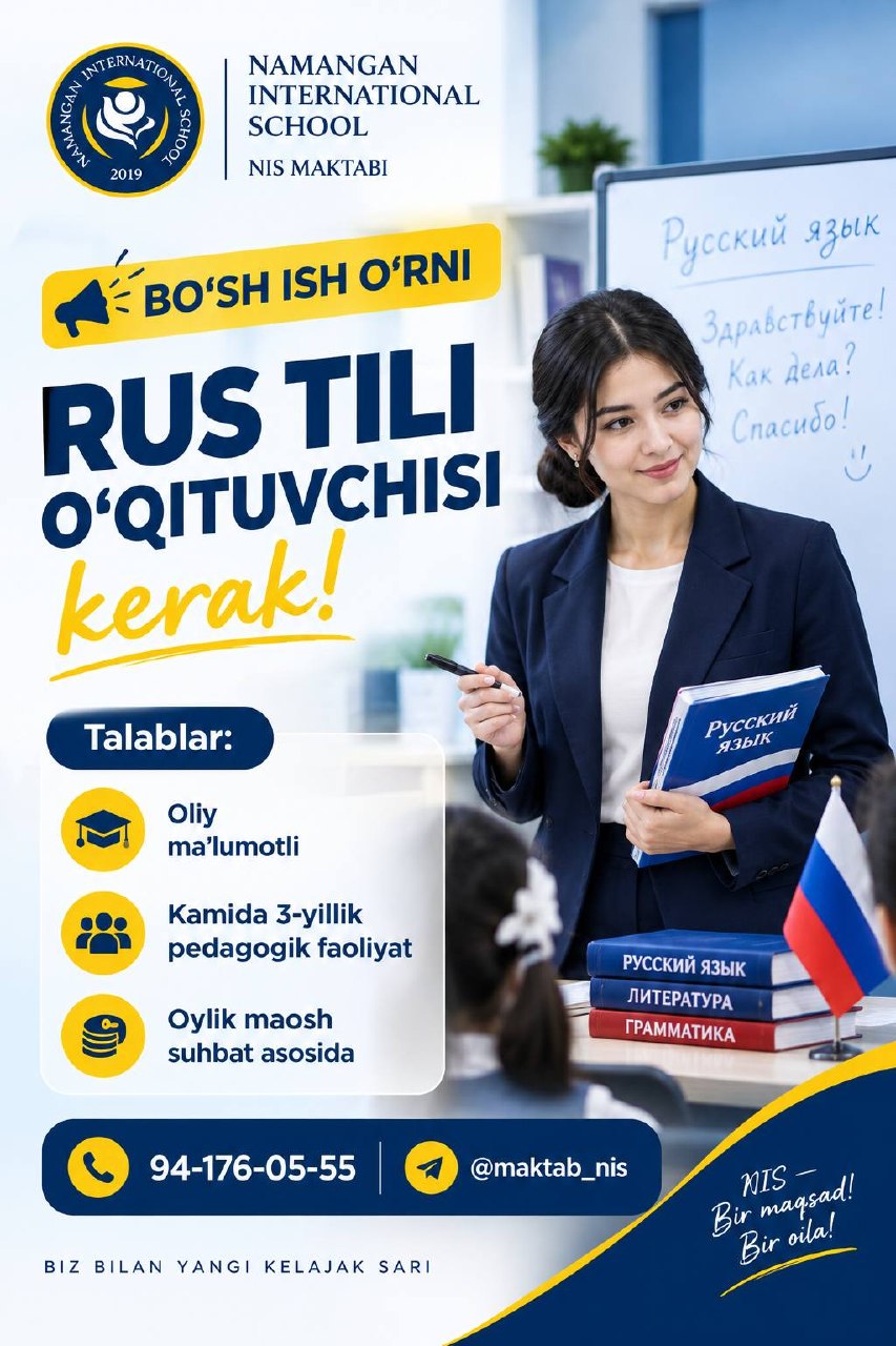 NIS MAKTABIGA ISHGA TAKLIF