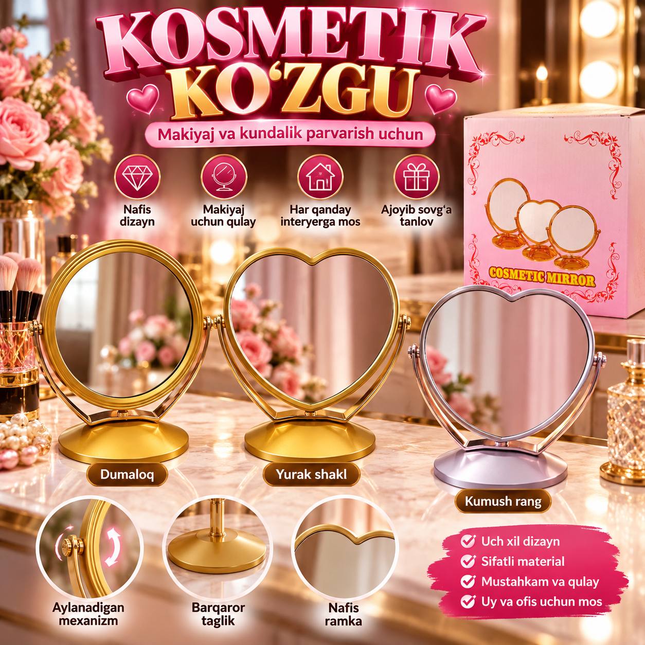 KOSMETIK KO‘ZGU — ATIGI 30 000 SO‘M