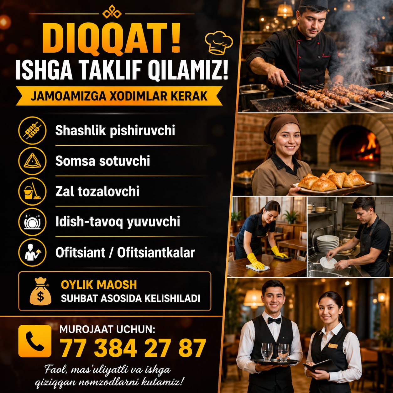 ISHGA TAKLIF QILAMIZ