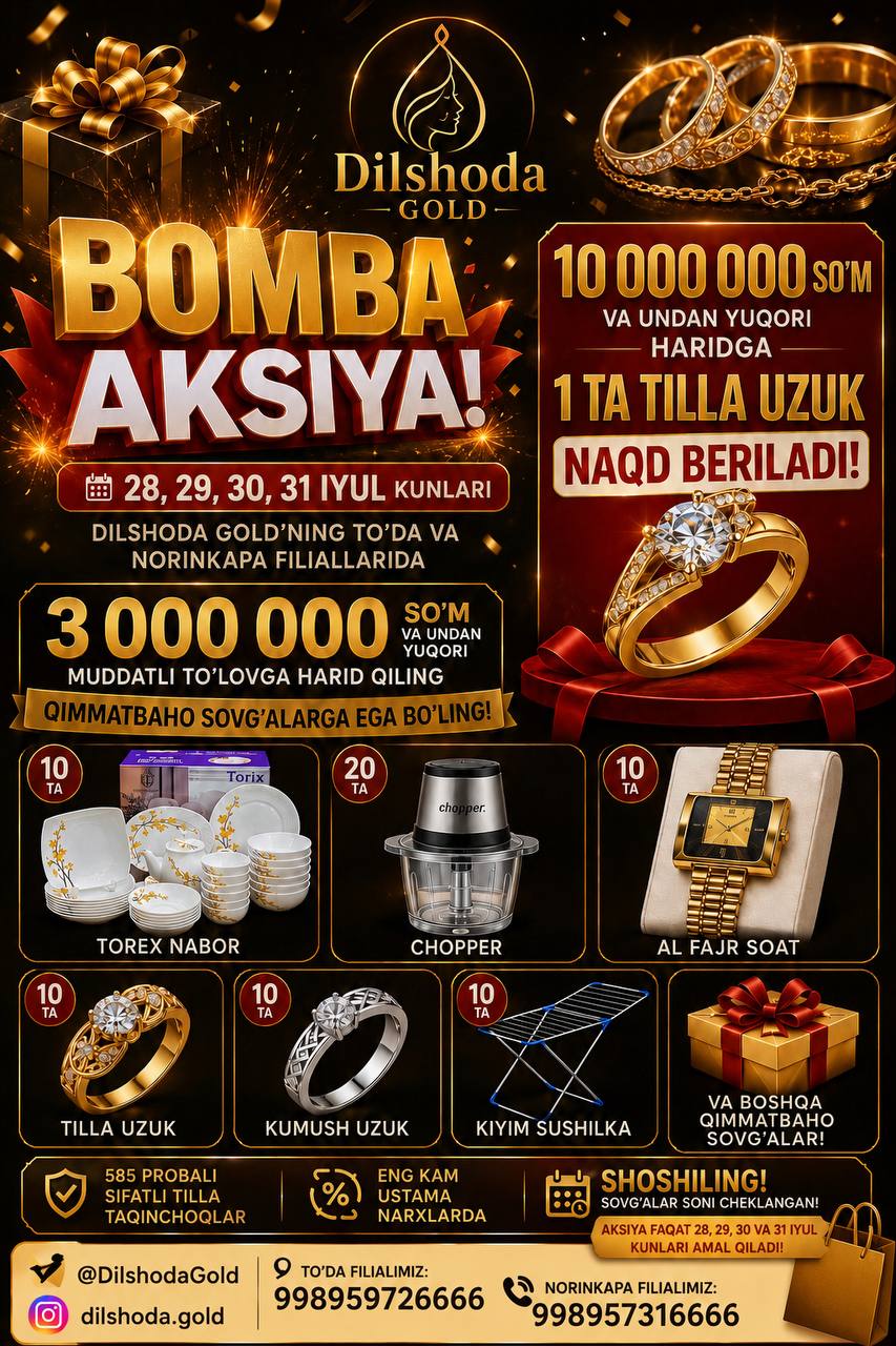 MEGA AKSIYA BOSHLANDI