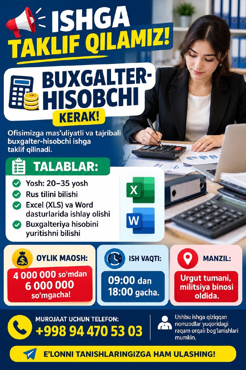 ISHGA TAKLIF QILAMIZ