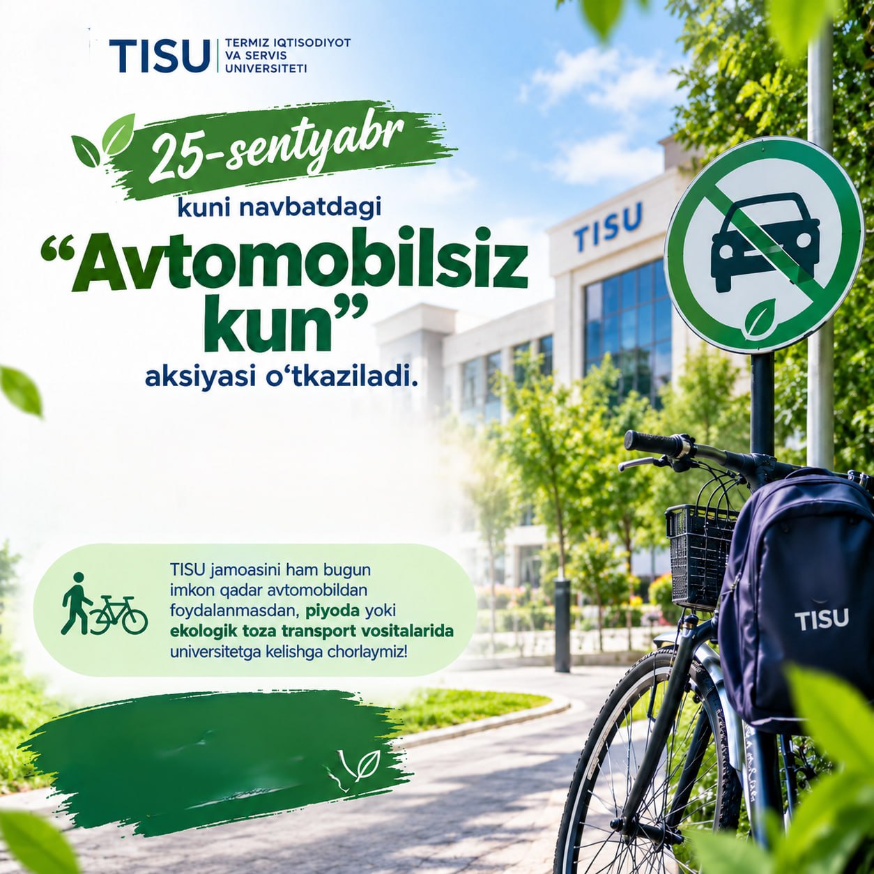 TISUda — “Avtomobilsiz kun” aksiyasi